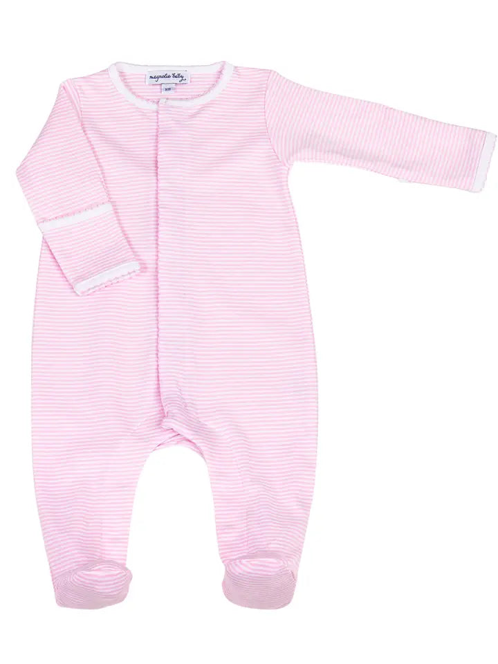 Pink Stripe Zip Footie Pajamas