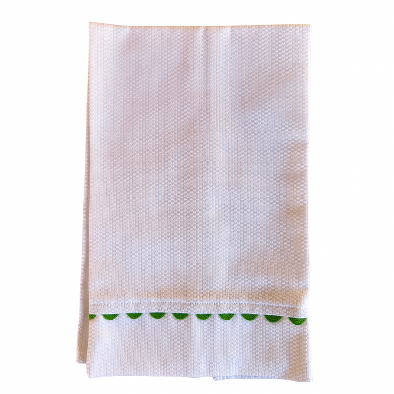 Guest Towel | Pique & Green Ric Rac