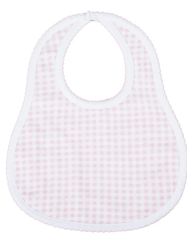 Pink Check Baby Bib