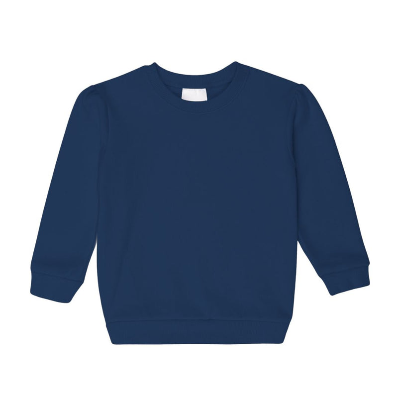 Puff Sleeved Sweatshirt | Navy