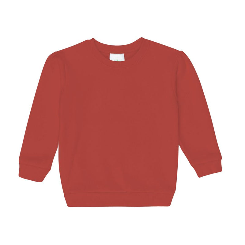 Puff Sleeved Sweatshirt | Red