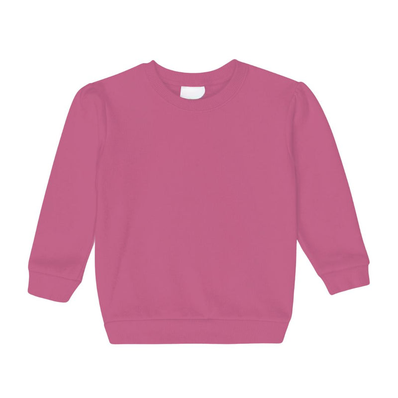 Puff Sleeved Sweatshirt | Bright Pink