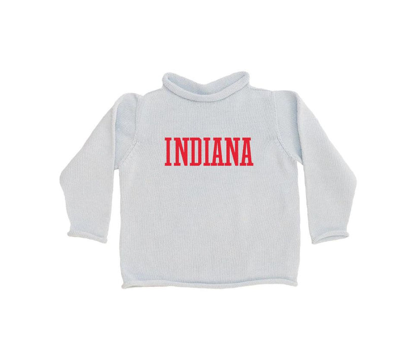White Indiana Varsity Sweater